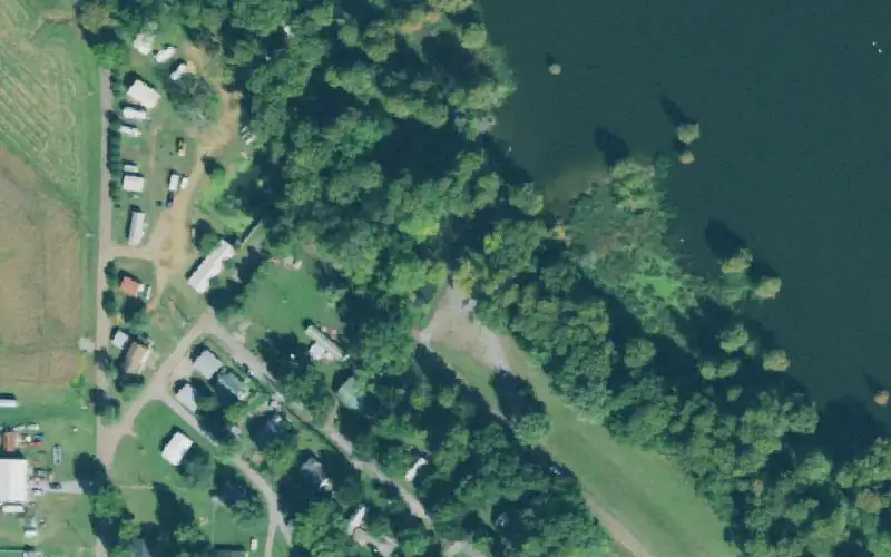 Aerial photo of the area around Lassiter Landing, Lake County
