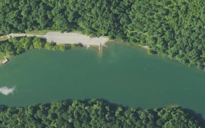 Aerial photo of the area around Leatherwood Ramp Buckhorn, Perry County