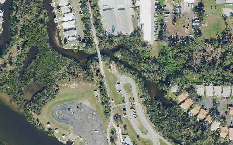 Aerial photo of the area around Legacy Park Paddlecraft Launch Ramp, Sarasota County