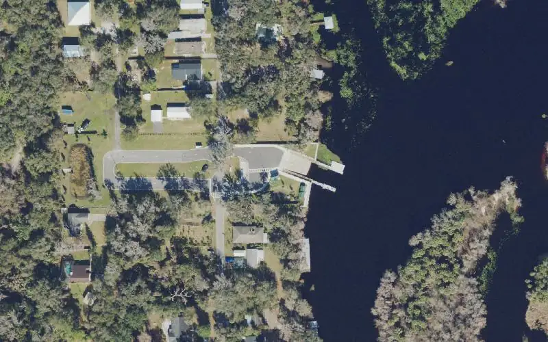 Aerial photo of the area around Lemon Bluff Park , Volusia County