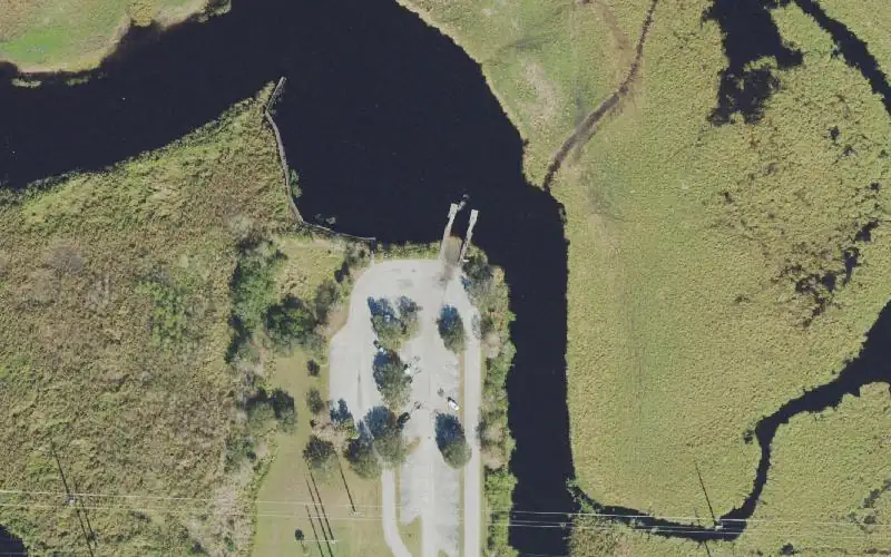 Aerial photo of the area around Leroy Wright Recreation Area, Brevard County
