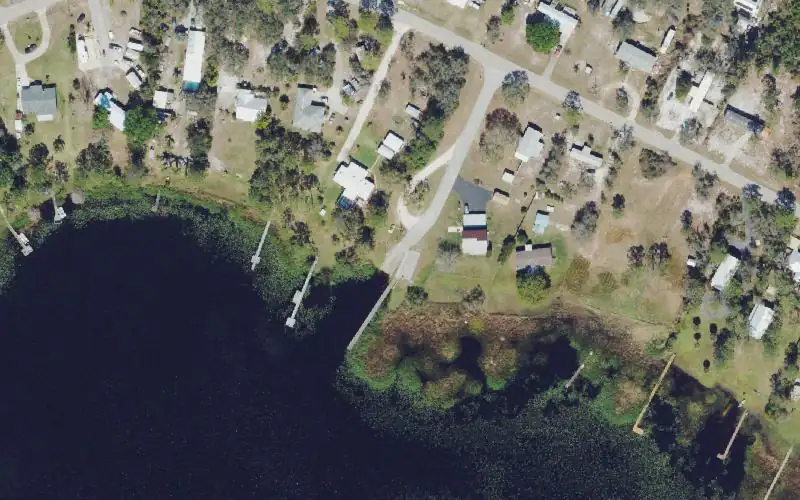 Aerial photo of the area around Little Red Water Lake Public Boat Ramp, Highlands County