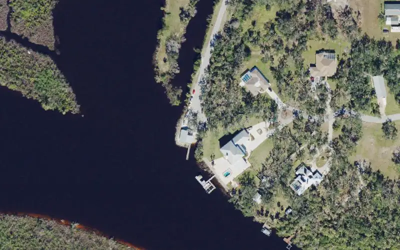 Aerial photo of the area around Liverpool Park, DeSoto County