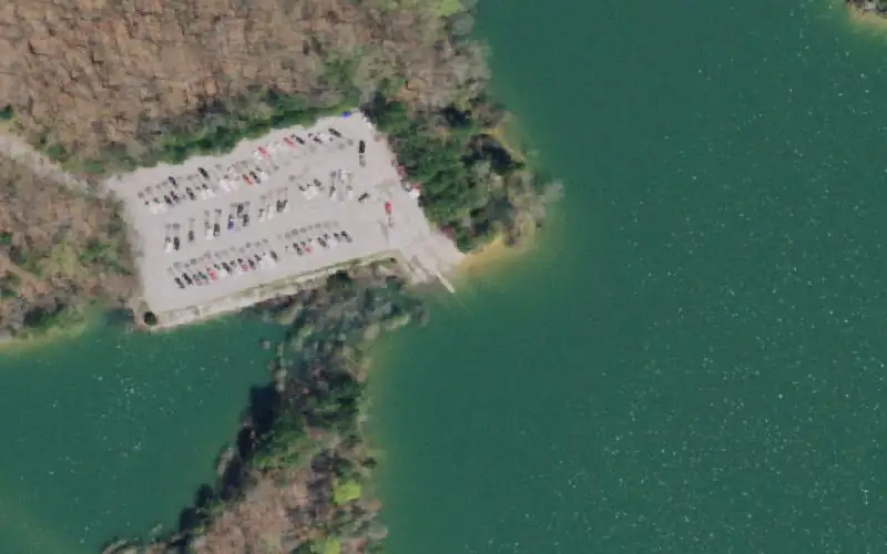 Aerial photo of the area around Loyston Point , Union County