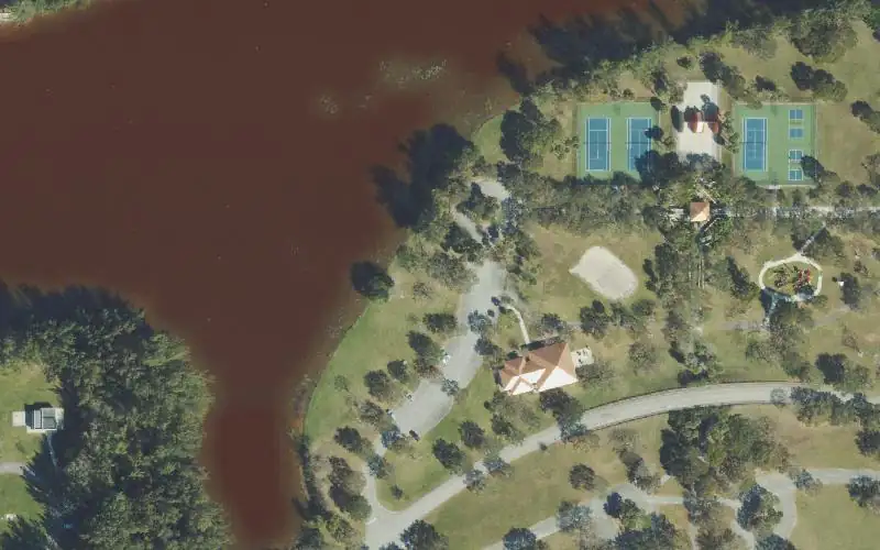 Aerial photo of the area around Markham Park - Paddlecraft Launching Area, Broward County