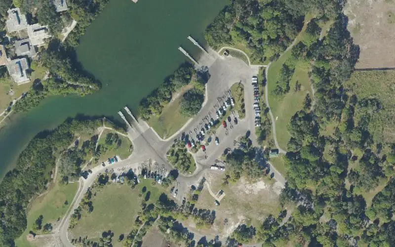 Aerial photo of the area around Maximo Park and Boat Ramp, Pinellas County