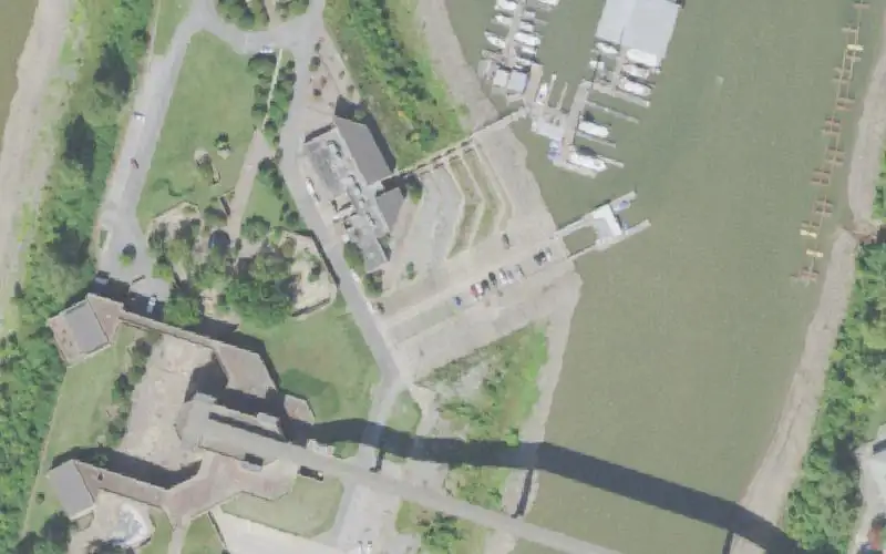 Aerial photo of the area around Memphis Yacht Club, Shelby County
