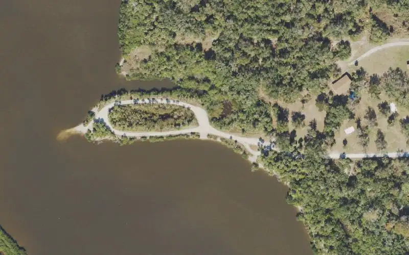 Aerial photo of the area around Merritt Island National Wildlife Refuge - Dummit Cove Canoe Launch (Sendler Education Outpost), Brevard County