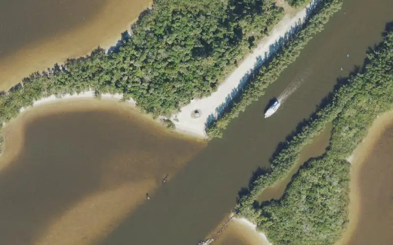 Aerial photo of the area around Merritt Island National Wildlife Refuge - Haulover Canal Kayak Launch Site, Brevard County