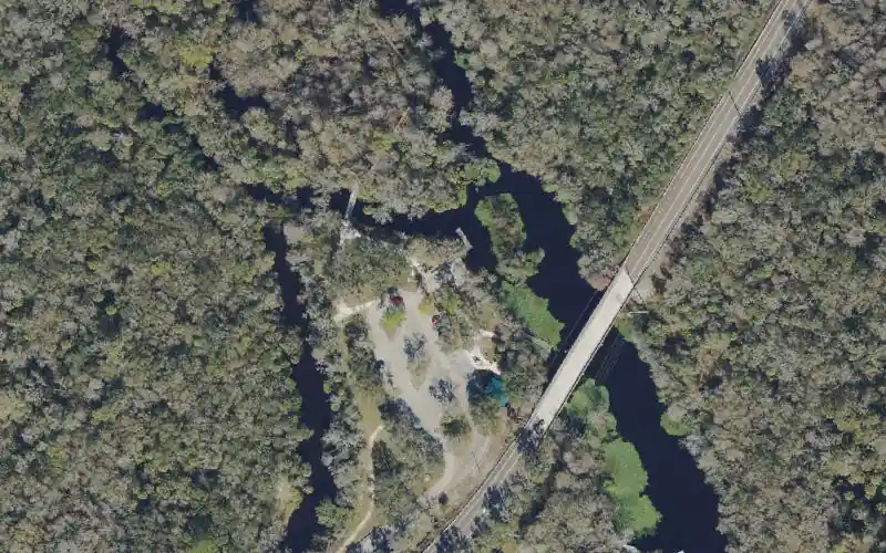 Aerial photo of the area around Morris Bridge Park, Hillsborough County