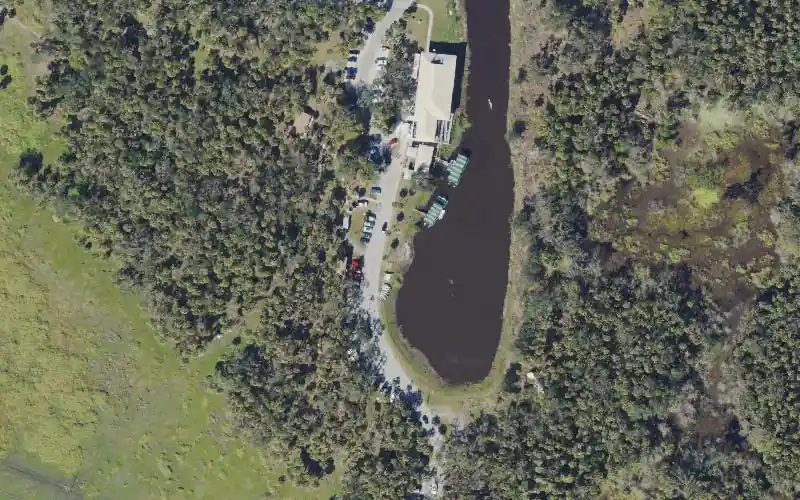 Aerial photo of the area around Myakka River State Park - Upper Myakka Lake Kayak Launch, Sarasota County