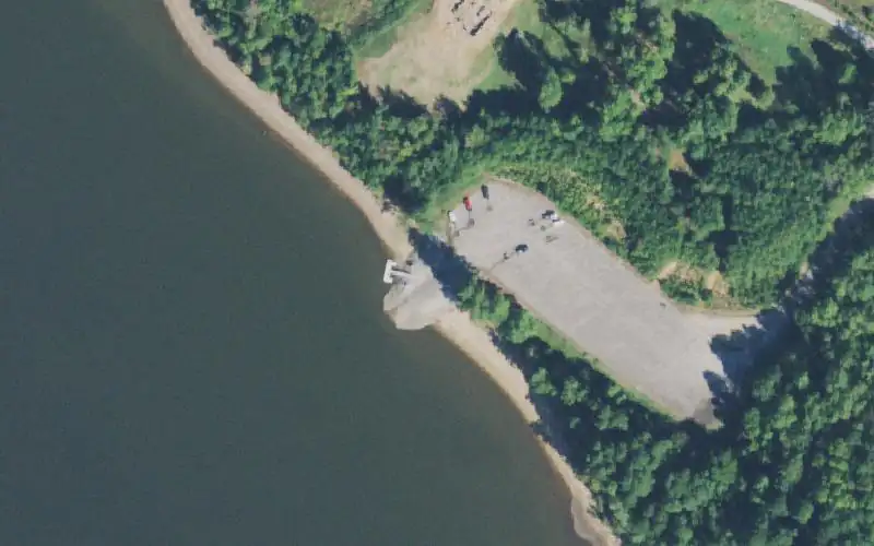 Aerial photo of the area around New Hope Access Area, Benton County
