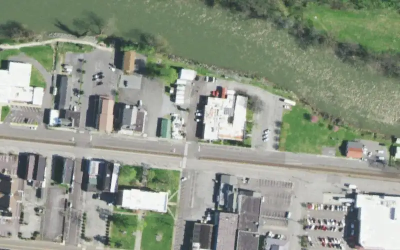 Aerial photo of the area around Newport Police Dept., Cocke County