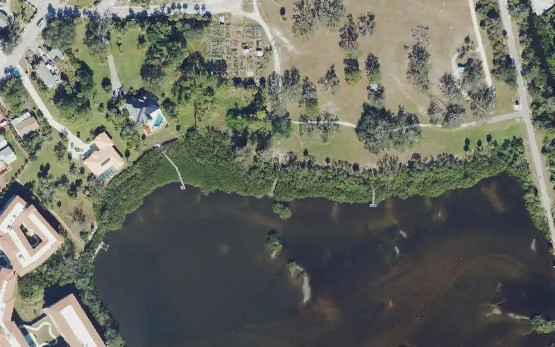 Aerial photo of the area around Nokomis Community Park Canoe/Kayak Launch, Sarasota County