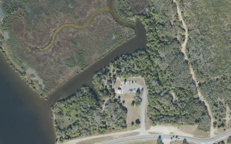 Aerial photo of the area around North Peninsula State Park - Smith Creek Kayak Landing, Volusia County