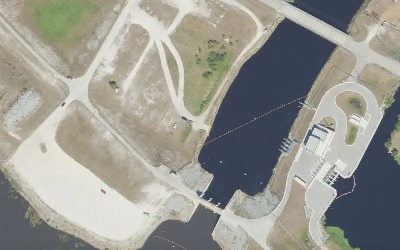 Aerial photo of the area around Nubbin Slough Canal #59 Boat Ramp, Okeechobee County