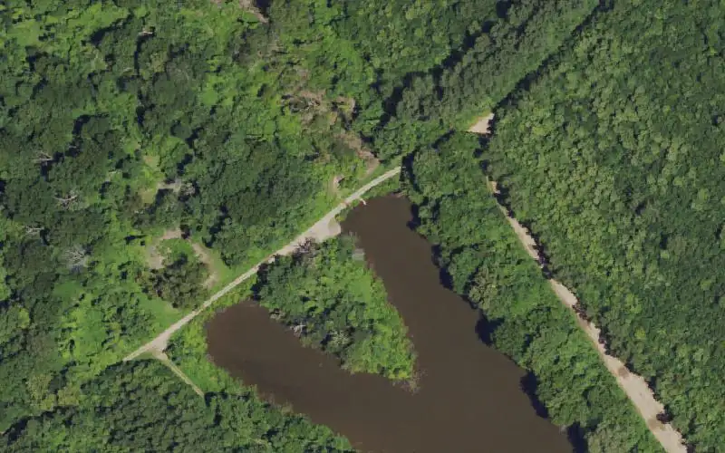 Aerial photo of the area around Number 4 Lake, Carlisle County