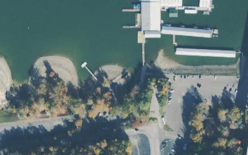Aerial photo of the area around Obey River Day Use, Pickett County