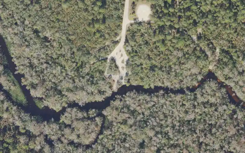 Aerial photo of the area around Ocala National Forest - Alexander Springs Creek Forest Road 52 Boat Launch, Lake County