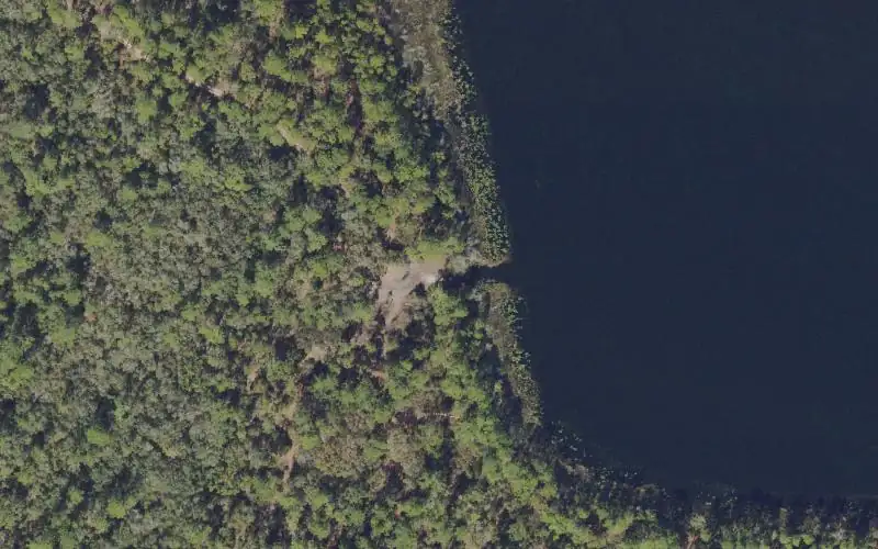 Aerial photo of the area around Ocala National Forest - Doe Lake Recreation Area - Primitive Boat Ramp, Marion County