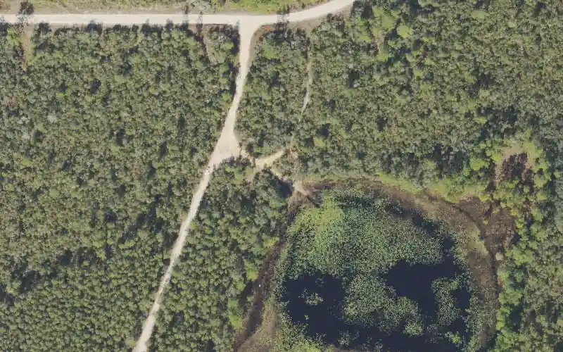 Aerial photo of the area around Ocala National Forest - Echo Lake Primitive Boat Ramp, Lake County