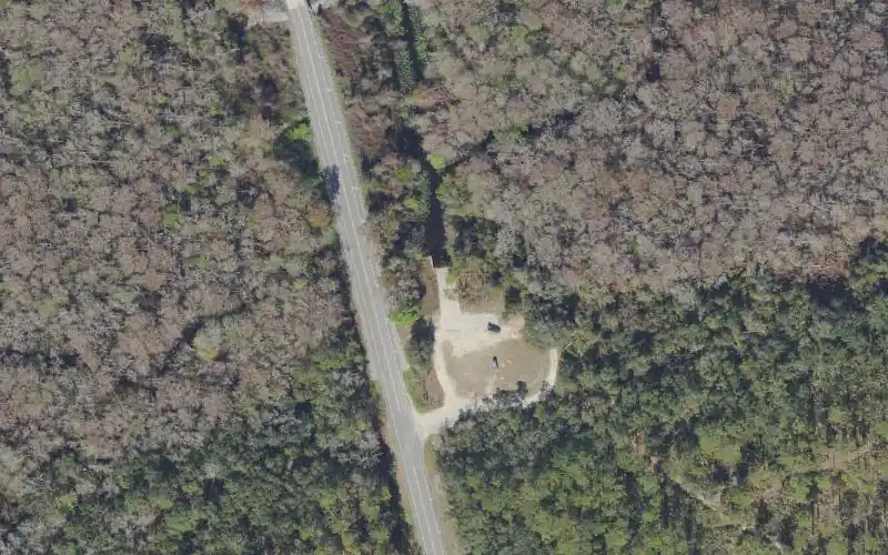 Aerial photo of the area around Ocala National Forest - Johnson Field - Oklawaha River Boat Ramp, Putnam County