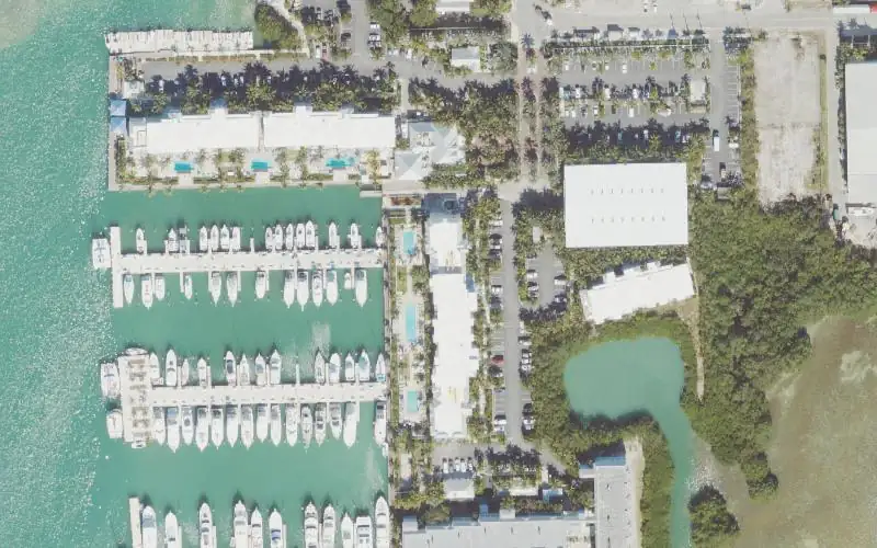 Aerial photo of the area around Oceanside Marina of Stock Island (No Trailer Parking), Monroe County