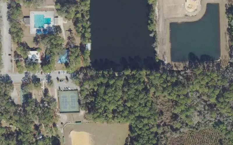 Aerial photo of the area around Oceanway Fish Management Area Hand Launch Ramp (No Gas Motors), Duval County