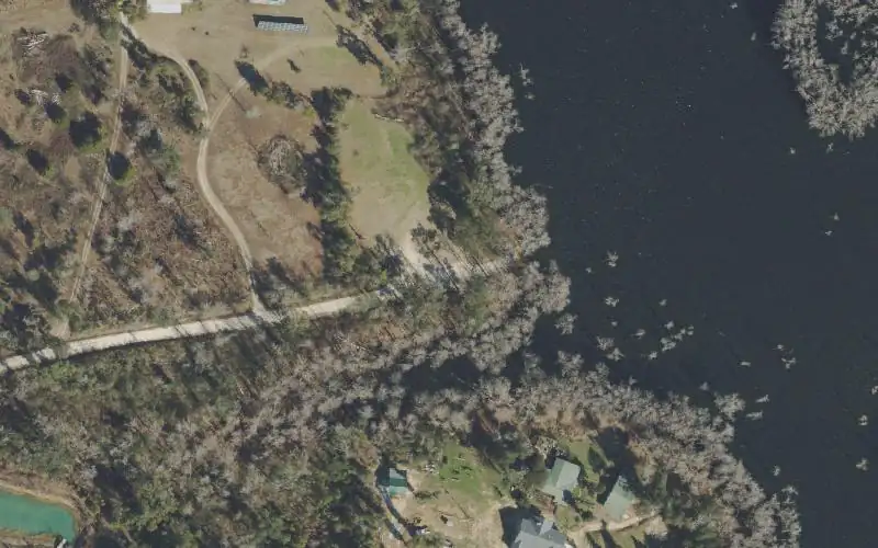 Aerial photo of the area around Ocheesee Pond Public Boat Ramp, Jackson County