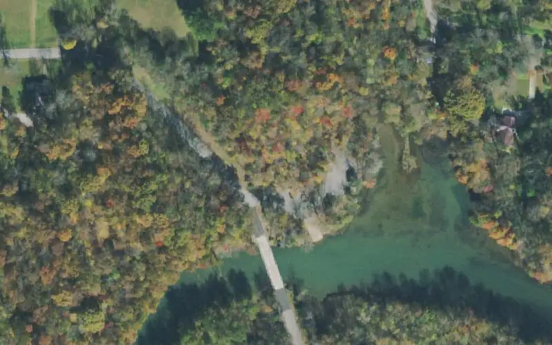 Aerial photo of the area around Old City Lake, Putnam County