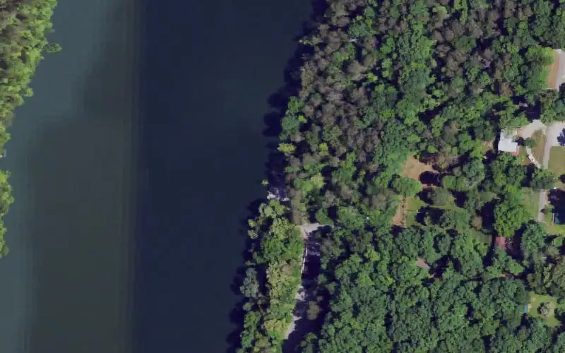 Aerial photo of the area around Omega Recreation Area, Pulaski County