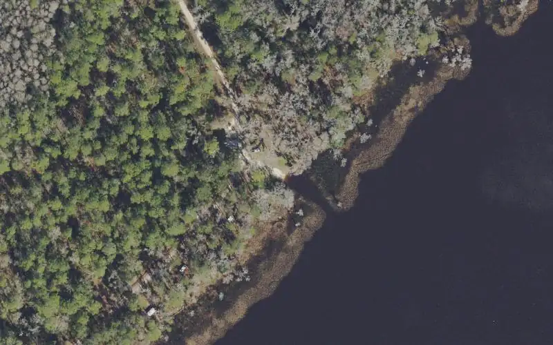 Aerial photo of the area around Osceola National Forest - Hog Pen Landing Boat Ramp, Baker County
