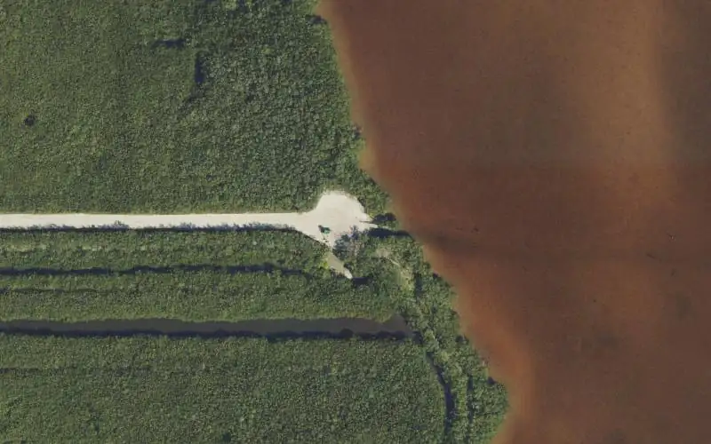 Aerial photo of the area around Oslo Road Public Boat Ramp, Indian River County