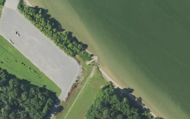Aerial photo of the area around Paducah Ramp, McCracken County