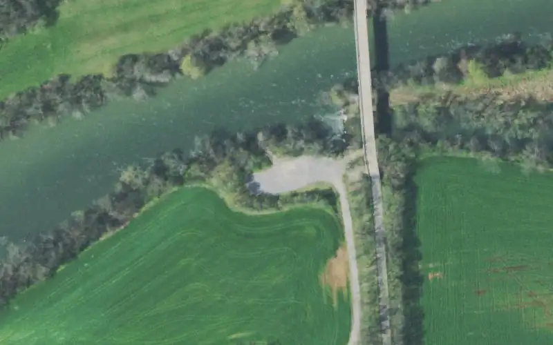 Aerial photo of the area around Patty Bridge, Polk County