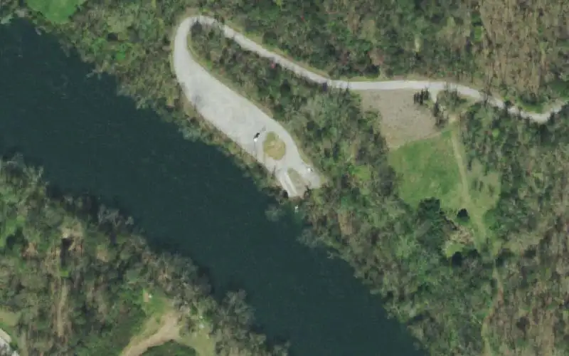 Aerial photo of the area around Peach Orchard, Anderson County