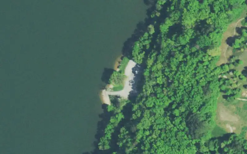 Aerial photo of the area around Pecan Point, Hamilton County