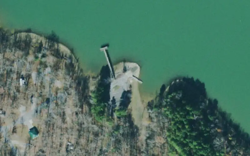 Aerial photo of the area around Piney Campground, Stewart County