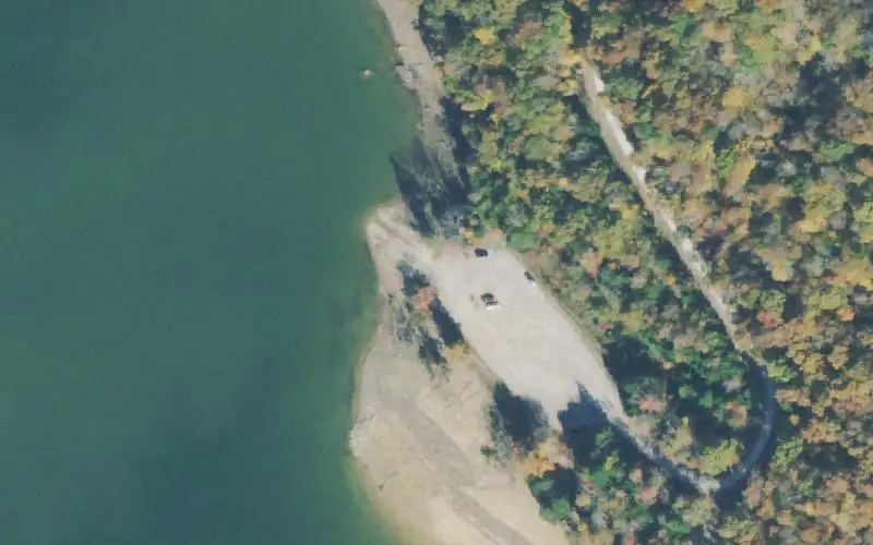Aerial photo of the area around Plank Yard, Pickett County