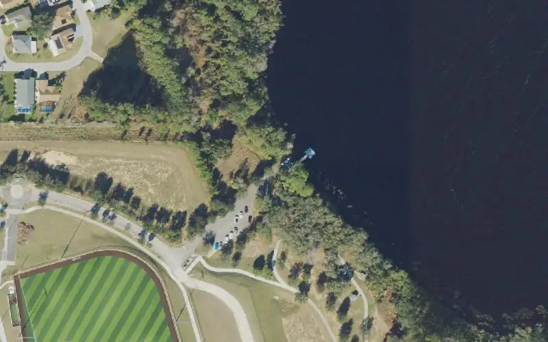 Aerial photo of the area around Polk County Northeast Regional Park, Polk County