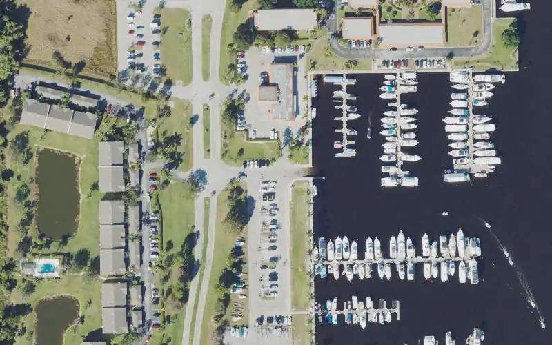 Aerial photo of the area around Port Of The Islands Marina, Collier County