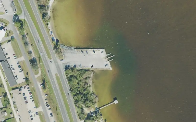Aerial photo of the area around Port St. John Public Boat Ramp, Brevard County