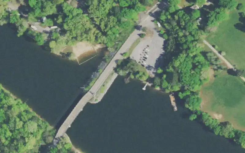 Aerial photo of the area around Possom Creek Recreation Area, Hamilton County