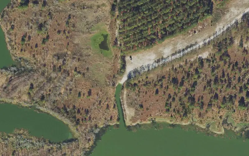 Aerial photo of the area around PotashCorp - White Springs Wildlife Management Area - Bee Haven Bay (Waterfowl Hunting Only), Hamilton County