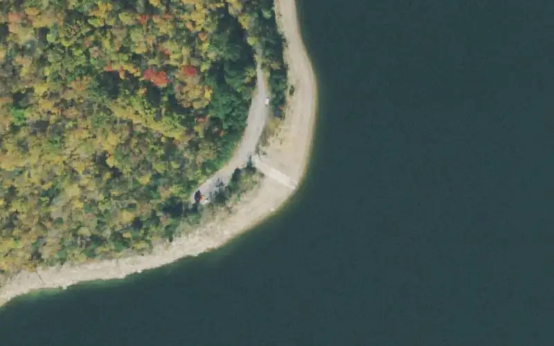 Aerial photo of the area around Pucketts' Point, DeKalb County
