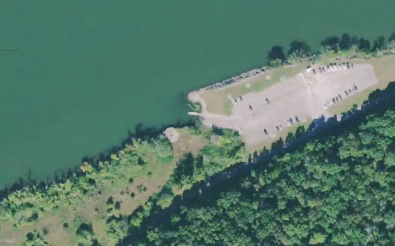 Aerial photo of the area around Raccoon Mountain, Marion County