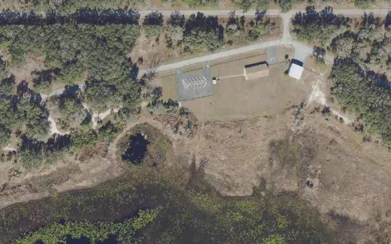 Aerial photo of the area around Rainbow Lakes Estates - Little Bonable Lake Canoe Access, Marion County