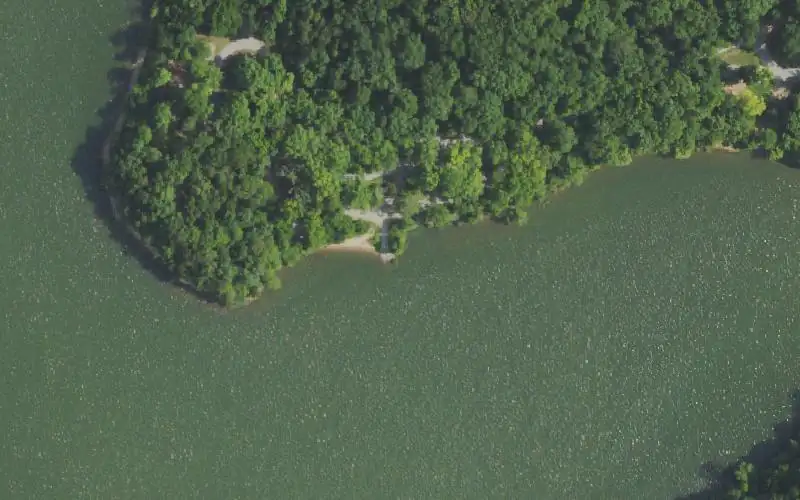 Aerial photo of the area around Redd Hollow (LBL), Trigg County