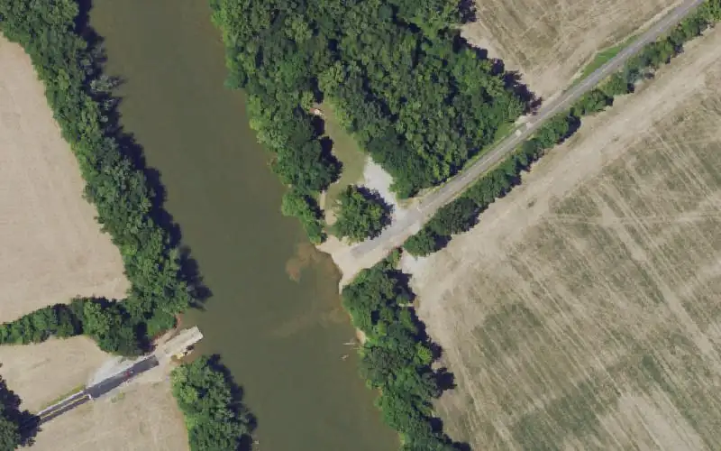 Aerial photo of the area around Reed's Ferry, Butler County