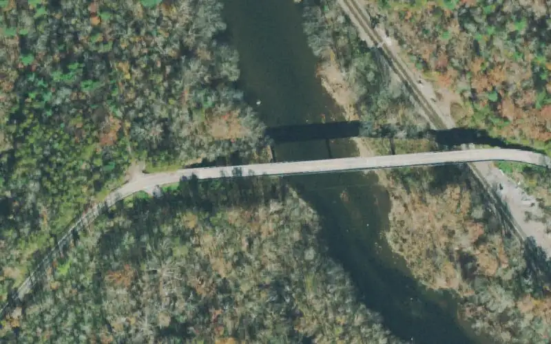 Aerial photo of the area around Reister Access, Morgan County